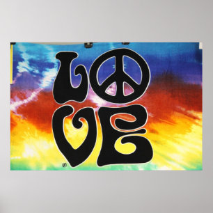 Love & Peace 60s Retro Poster