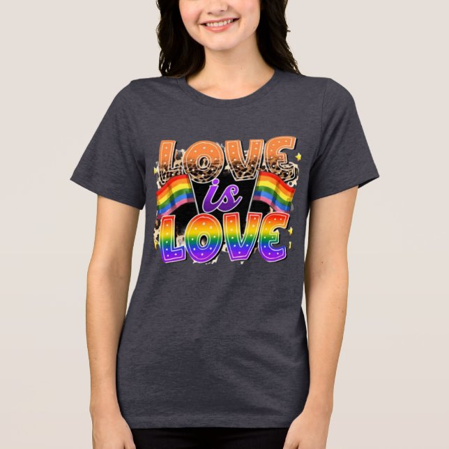 Love, Peace, and Doughnuts Tri-Blend Shirt (Front)