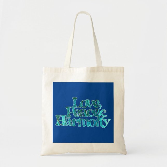 Love, Peace and Harmony Tote Bag (Front)