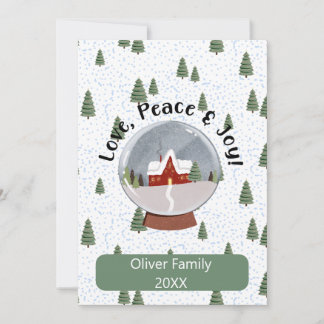 Love Peace and Joy Christmas Holiday Card