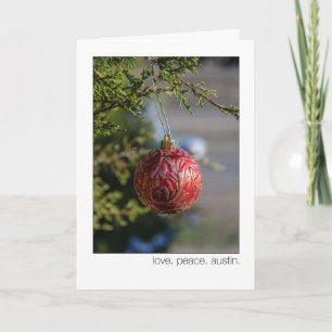 Love. Peace. Austin. 360 Loop Christmas Trees Holiday Card