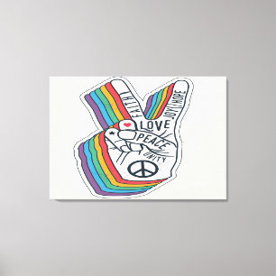 Love Peace Canvas Print