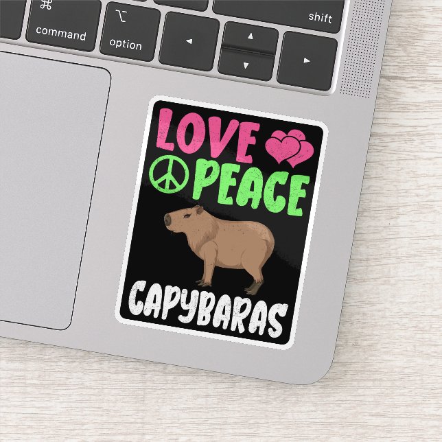 Love Peace Capybaras Cute Animals Capybara Lover (Detail)