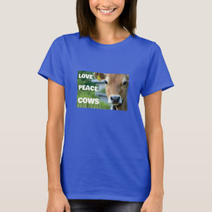 Love Peace Cows (dark) T-Shirt