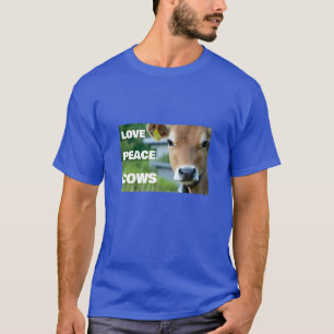 Love Peace Cows (dark) T-Shirt