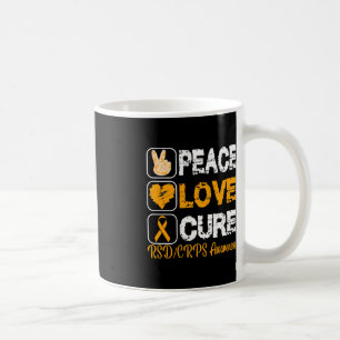 LOVE PEACE CURE RSD CRPS AWARENESS COFFEE MUG