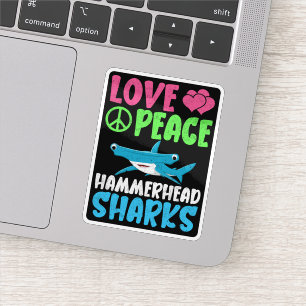 Love Peace Hammerhead Sharks Cute Sea Animals Fans