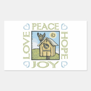 Love, Peace, Hope, Joy Sticker