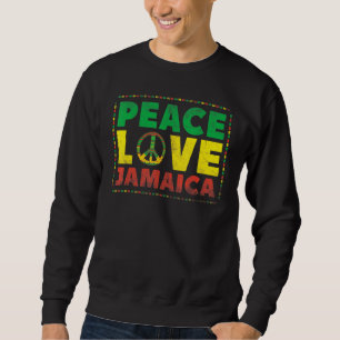 Love Peace Jamaica Peace Sign Reggae Vintage Jamai Sweatshirt