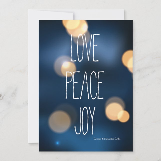 Love Peace Joy Carte de vacances (Devant)