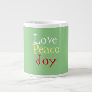 Love Peace Joy Christmas  Large Coffee Mug