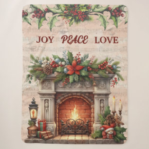 Love, Peace, Joy: Cozy Sherpa Blanket