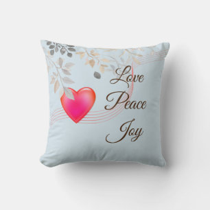 Love Peace Joy II Throw Pillow