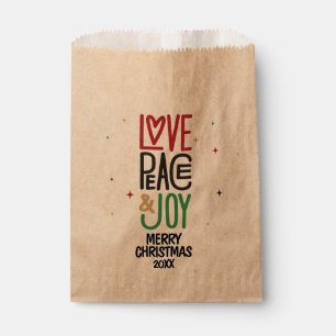 Love, Peace, & Joy - Merry Christmas 20XX Favour Bag