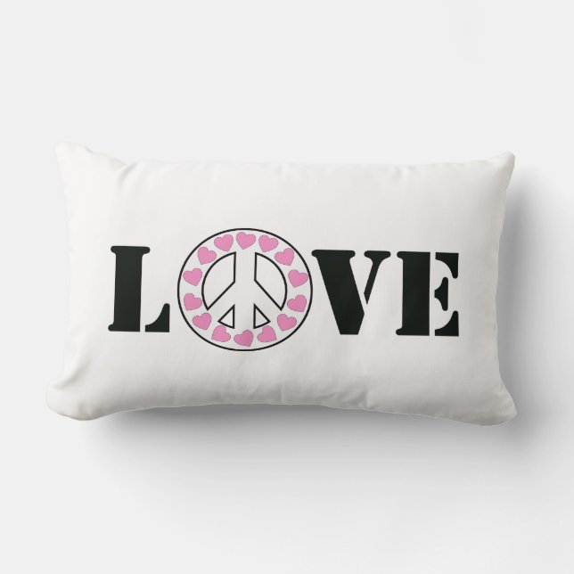 Love & Peace Lumbar Pillow (Front)
