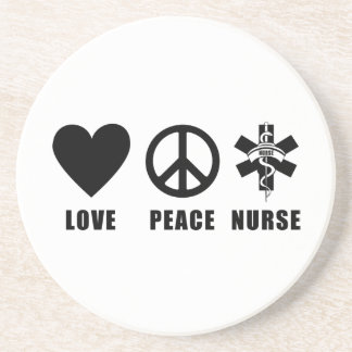 Love Peace Nurse Coaster