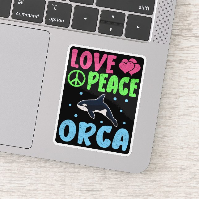 Love Peace Orca Cute Sea Animals Orca Lover (Detail)