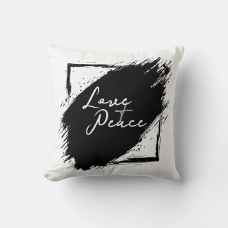 Love & Peace poster & Prints Throw Pillow