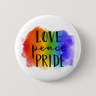 Love Peace Pride 2 Inch Round Button