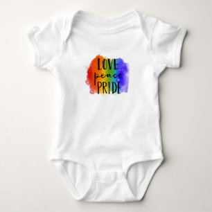 Love Peace Pride Baby Bodysuit
