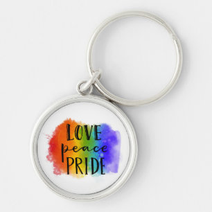 Love Peace Pride Keychain