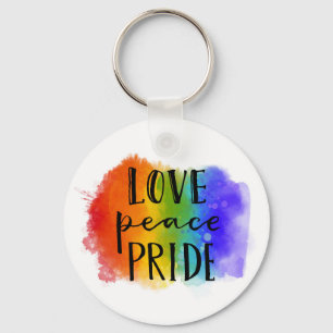 Love Peace Pride Keychain