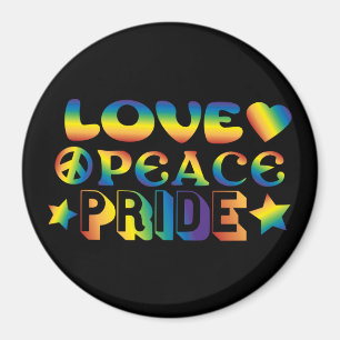 Love Peace Pride Magnet
