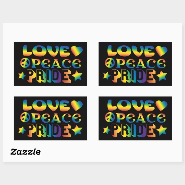 Love Peace Pride Sticker (Sheet)