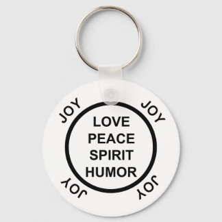 Love, Peace, Spirit, Humour, Joy - Keychain