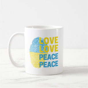 Love Peace Ukrainian Support Ukraine Coffee Mug