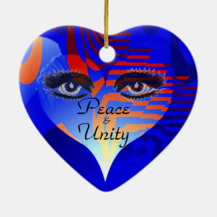 Love,Peace & Unity _ Ceramic Ornament
