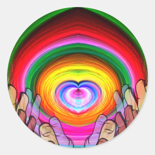 Love,Peace & Unity_ Classic Round Sticker (Front)