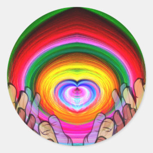 Love,Peace & Unity_ Classic Round Sticker
