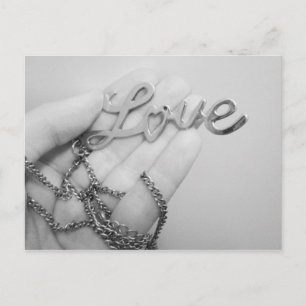 Love Pendant Necklace Photo Design Postcard