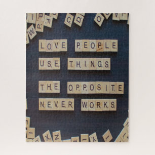Love People Use Things, Positive Words Jigsaw Puzzle