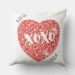 Love personalized his & her name throw pillow. throw pillow