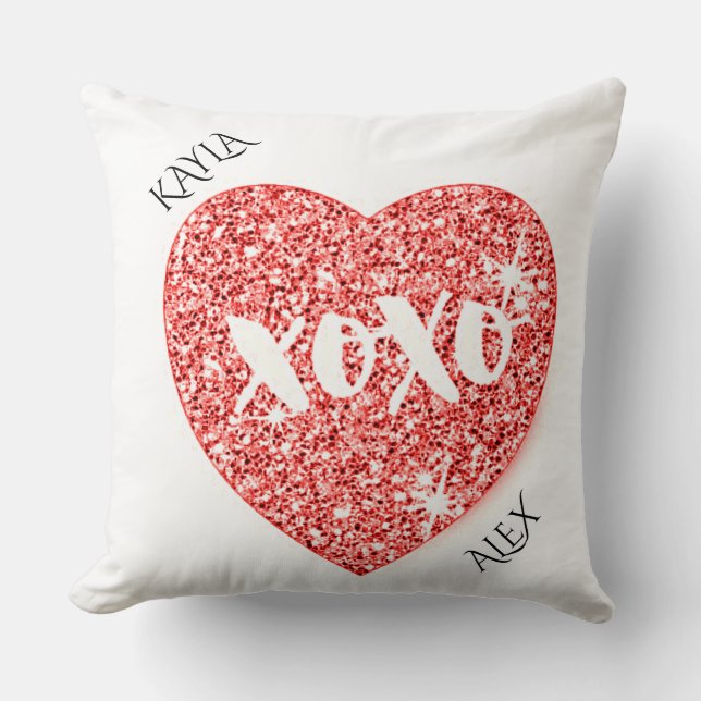 Love personalized his & her name throw pillow. throw pillow (Front)
