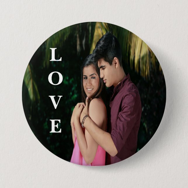 Love Personalized Photo Button (Front)