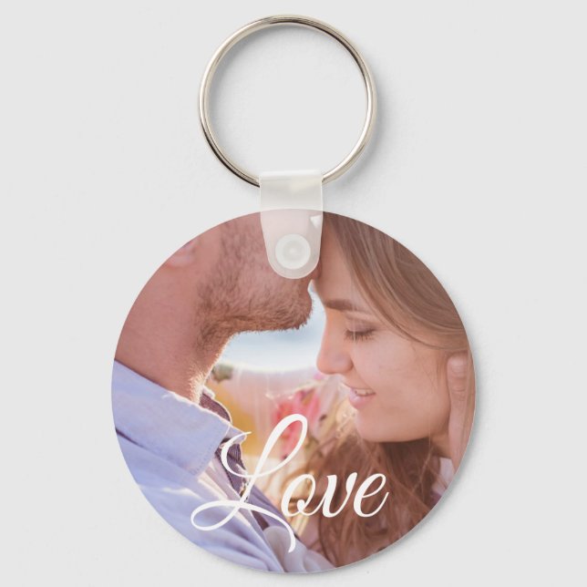 Love Personalized Photo Couple's Key chain (Front)
