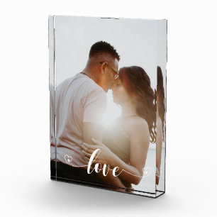 Love Personalized Photo Valentine Anniversary Block
