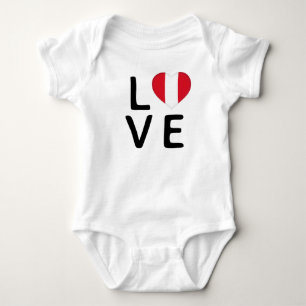 Love - Peru Flag Baby Bodysuit