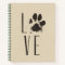 Love Pet Paw Print Brown Grunge Typography