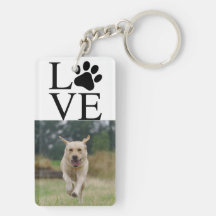 Love Pet Paw Print Simple Minimal Two Photo Dog