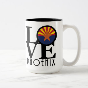 LOVE Phoenix ,Arizona Two-Tone Coffee Mug