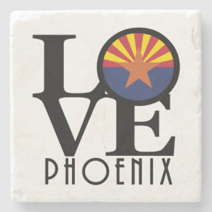 LOVE Phoenix Stone Coaster