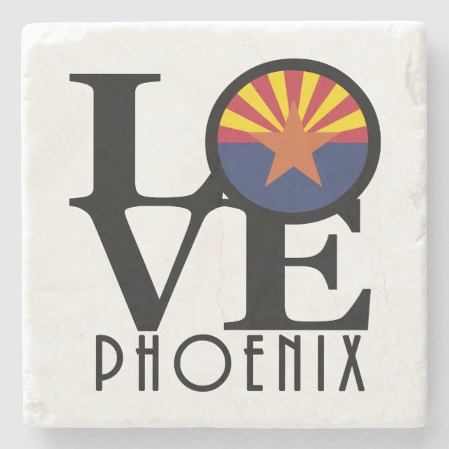 LOVE Phoenix Stone Coaster (Front)