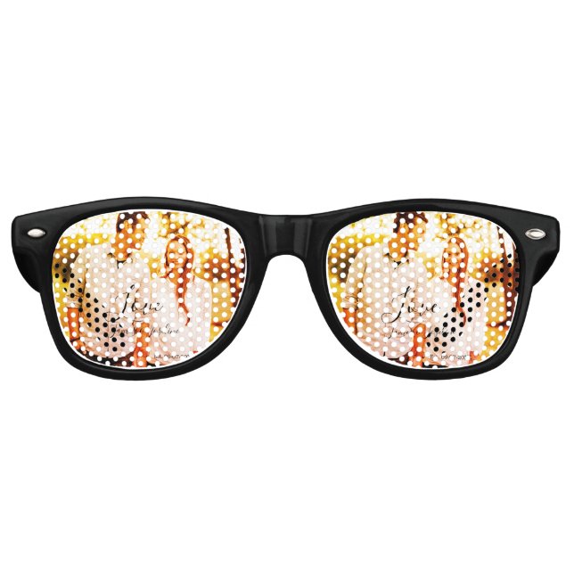 Love photo add name est. Date year wedding couple  Retro Sunglasses (Front)