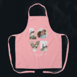 Love photo collage simple modern personalised pink apron<br><div class="desc">Love 4 photo simple modern pink personalised anniversary,  wedding,  birthday or Christmas gift apron for the one you love.</div>