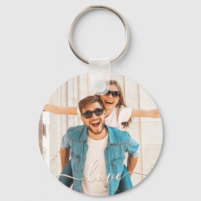 LOVE Photo Custom Keychain (Front)