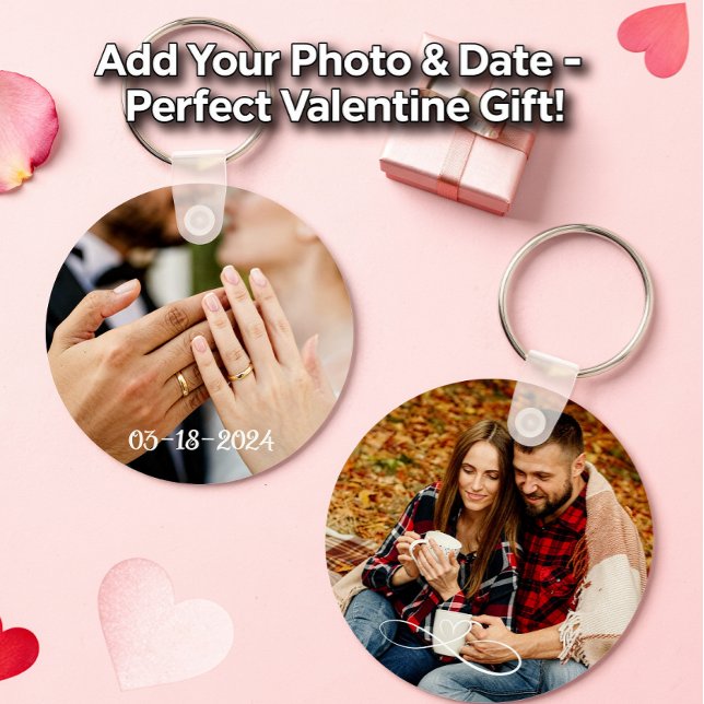 Love Photo Customizable Valentine Keychain (Creator Uploaded)